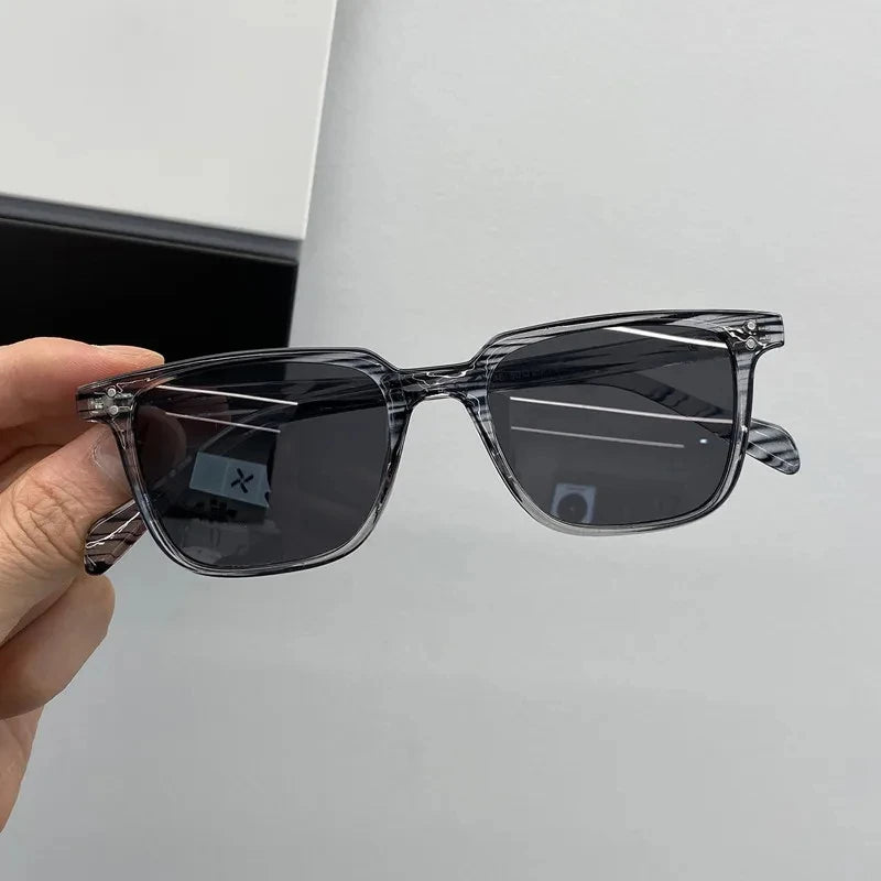 New Leopard Dark Green Square Sunglasses Man Shades Male Sun Glasses Brand Designer Travel Vintage Sun Glasses Oculos De Sol