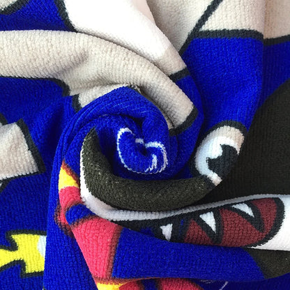 Children Hooded Cloak Beach Towel Kids Swimwear Bath Towel Robes for Boy Girl Toddler Baby Cloak Cape Microfiber Cotton Bathrobe